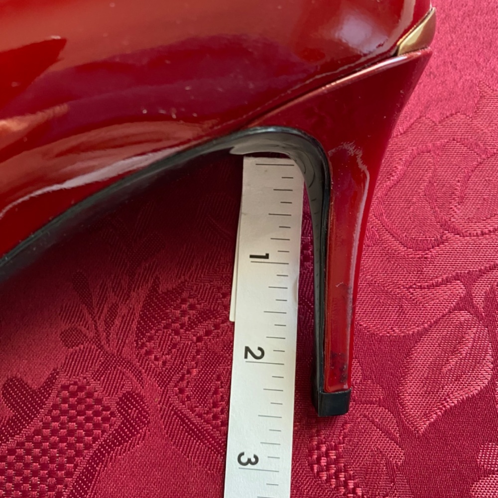 Red Hot Calvin Klein Patten Leather US size 8  with 2.5 inch Heels - Picture 6 of 8